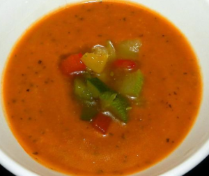 Paprika-courgette soep