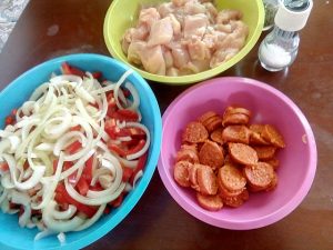 Kip met chorizo en paprika