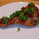 Kip kerrie met spinazie en mihoen